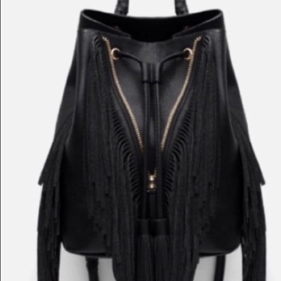 Zara fringe backpack Clearance